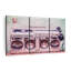 "Retro Boombox", ensemble de 3 reproductions sur toile par Pink Sherbet-1927238385