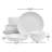 over&back Coupe 12-Piece Semi Hand-Finished Stoneware Dinnerware Set-99305512