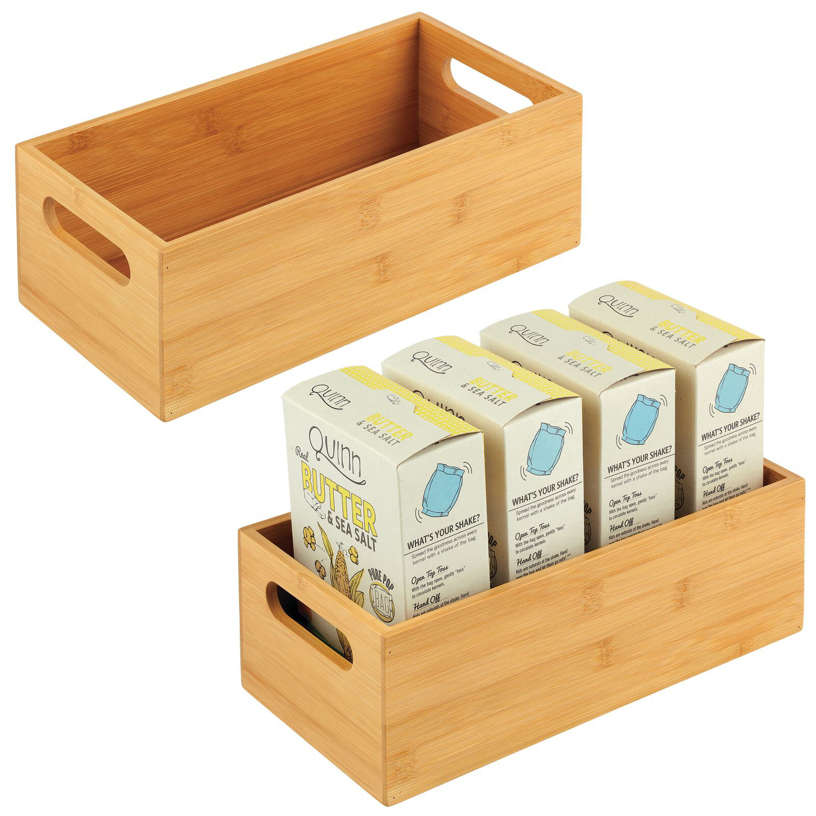 mDesign Bamboo Wood Food Storage Container Sets | Wayfair