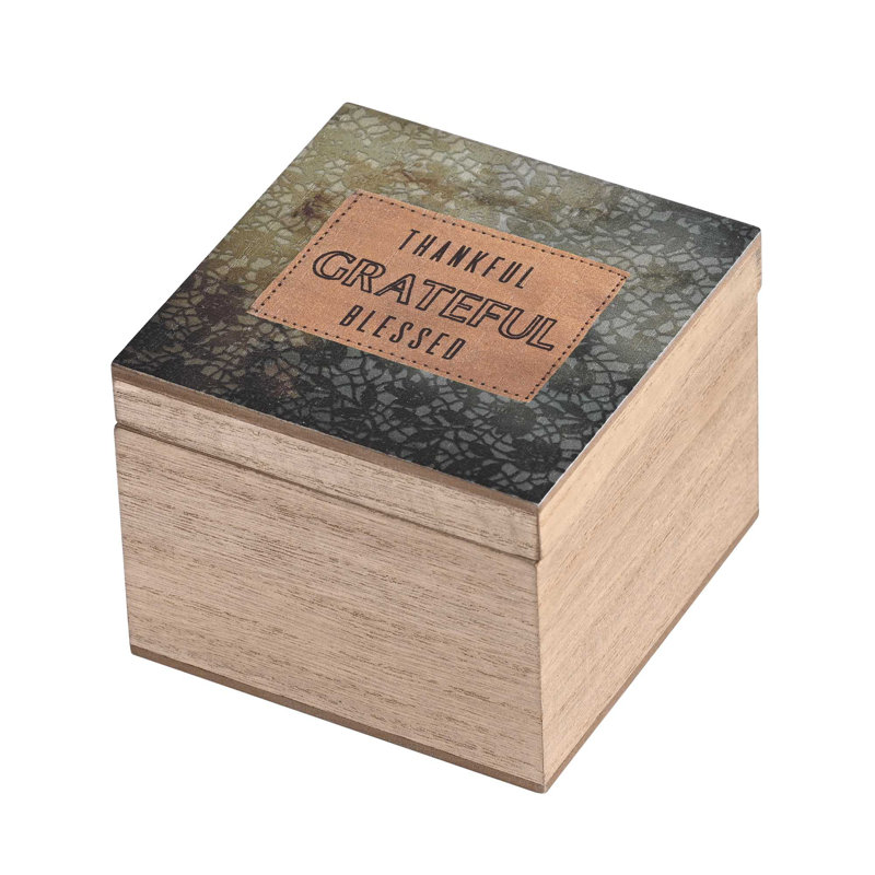 Boîte décorative en bois manufacturé Kaceton