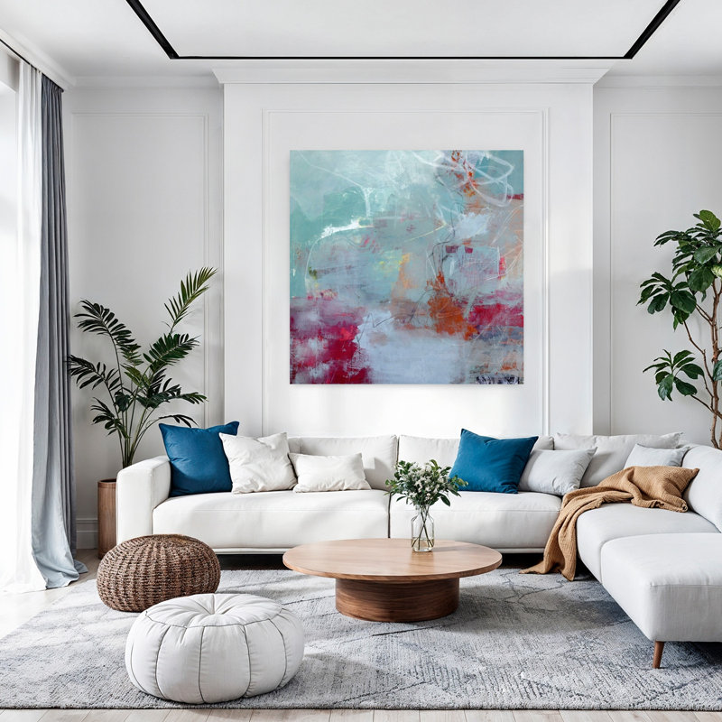 Tranquility, art abstrait contemporain, H 48 po x l 48 po