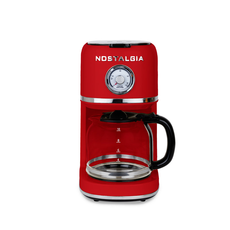 Cafetière 10 tasses Nostalgia Classic Retro, rouge, Rouge