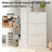18-Pair Narrow Shoe Storage Cabinet with 3 Flip-Down Drawers-1484471172