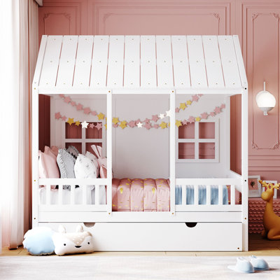 Rezac Standard House Style Bed with Trundle by Harper Orchard