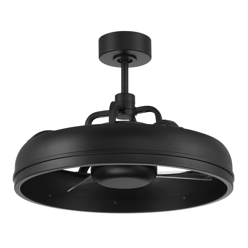 Taylor 18" Fandelier Indoor/Outdoor No Wifi, Matte Black
