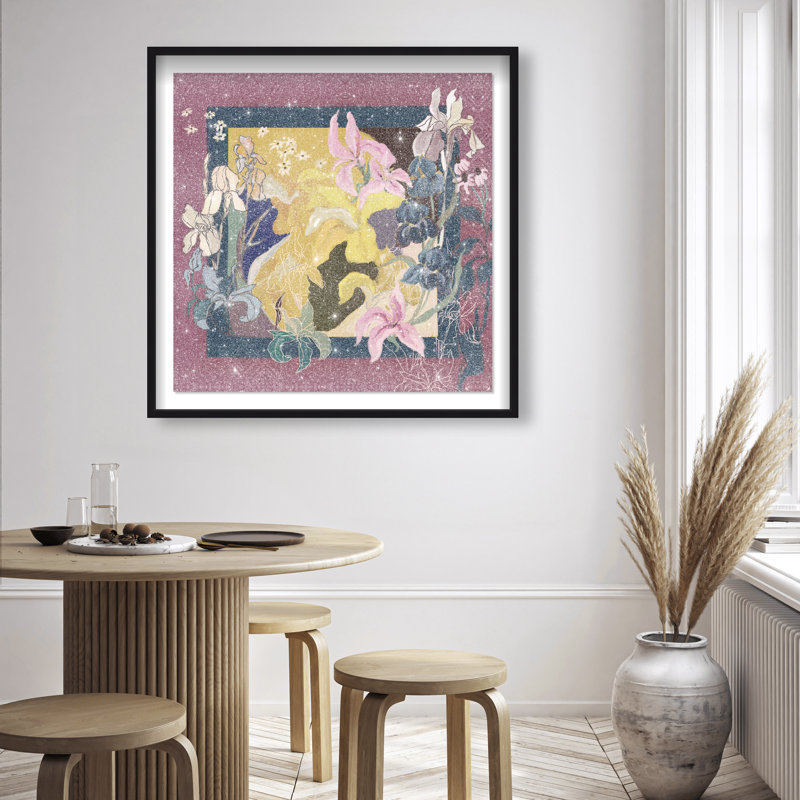Layered Bloom Print by Oliver Gal, 41.5"H x 41.5"W, Black Shadowbox