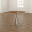 Solid Wood Top Metal Base Dining Table-41761732