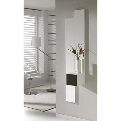 Jolin Flat Mirror with Shelves