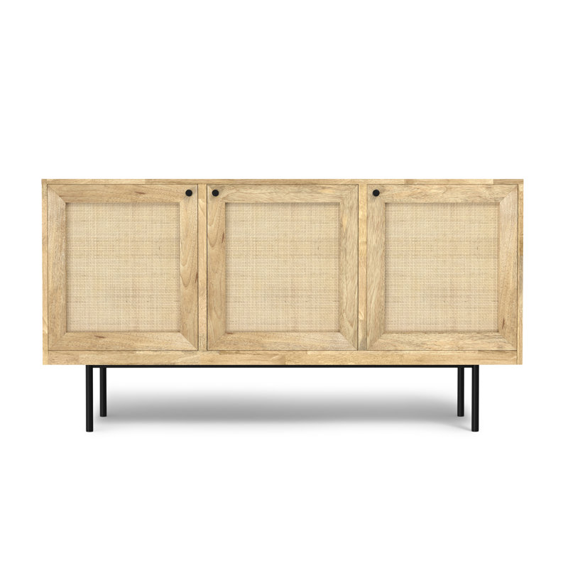 Reeves SOLID MANGO WOOD Sideboard Buffet in Natural