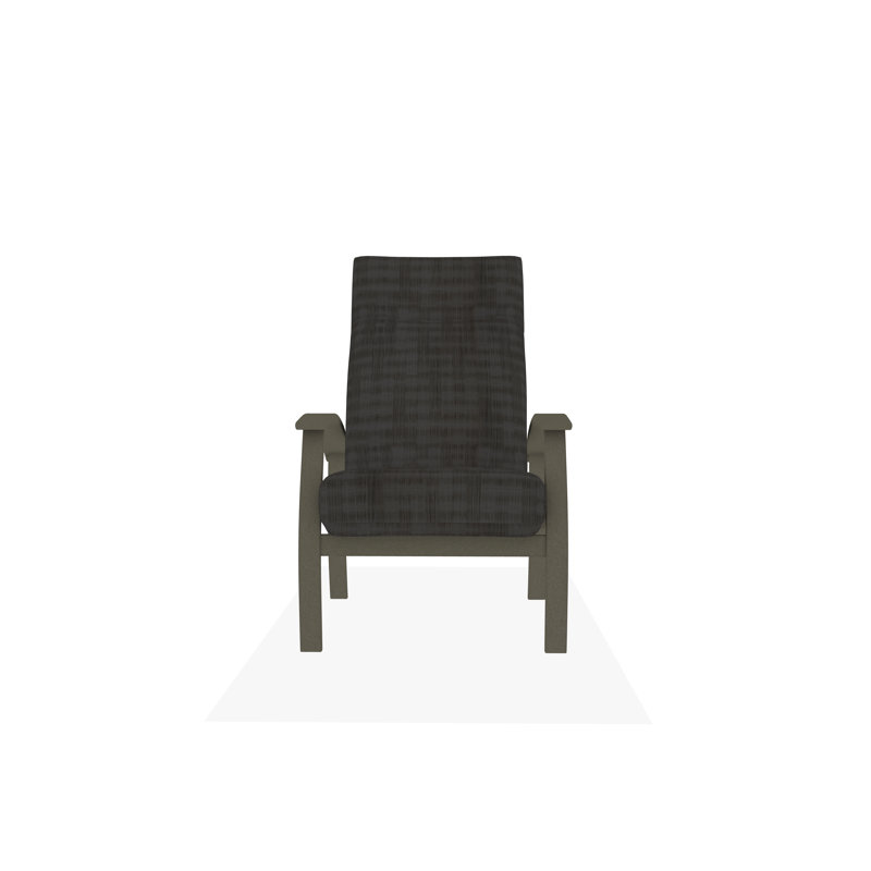 Belle Isle Outdoor Lounge Chair, Storm, Illusion Plaid Birch
