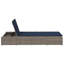  Chaise longue en rotin de polyester gris avec coussin flottant-809185844-809185839