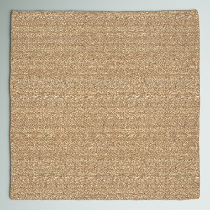 Stanley Solid Colour Jute / Sisal Hand Woven Area Rug, Square 160cm