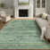 Vintage Floral Area Rug in Green
