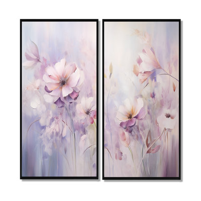 Gaume - Purple Art Prints On Canvas 2 Pieces