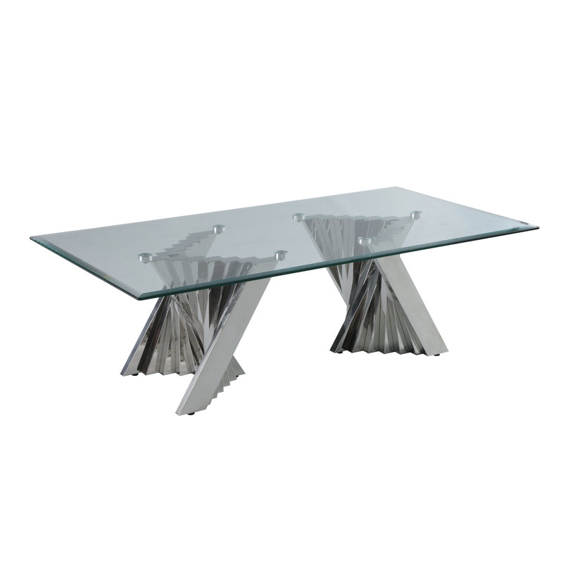 Ensemble de tables basses 3 pièces Johany, Argent