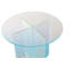 Vinci Large End Table In Iridescent Glass-836837854