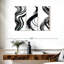 Impression sur toile Wispy Black Brush Strokes-93025575