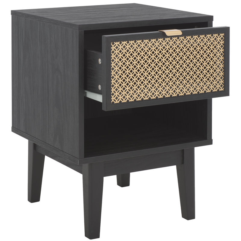 Cura 1 - Drawer Nightstand, Black