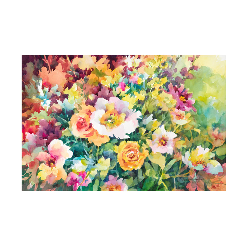 Art sur toile, vagues de couleur Annelein Beukenkamp, H 12 po x l 19 po