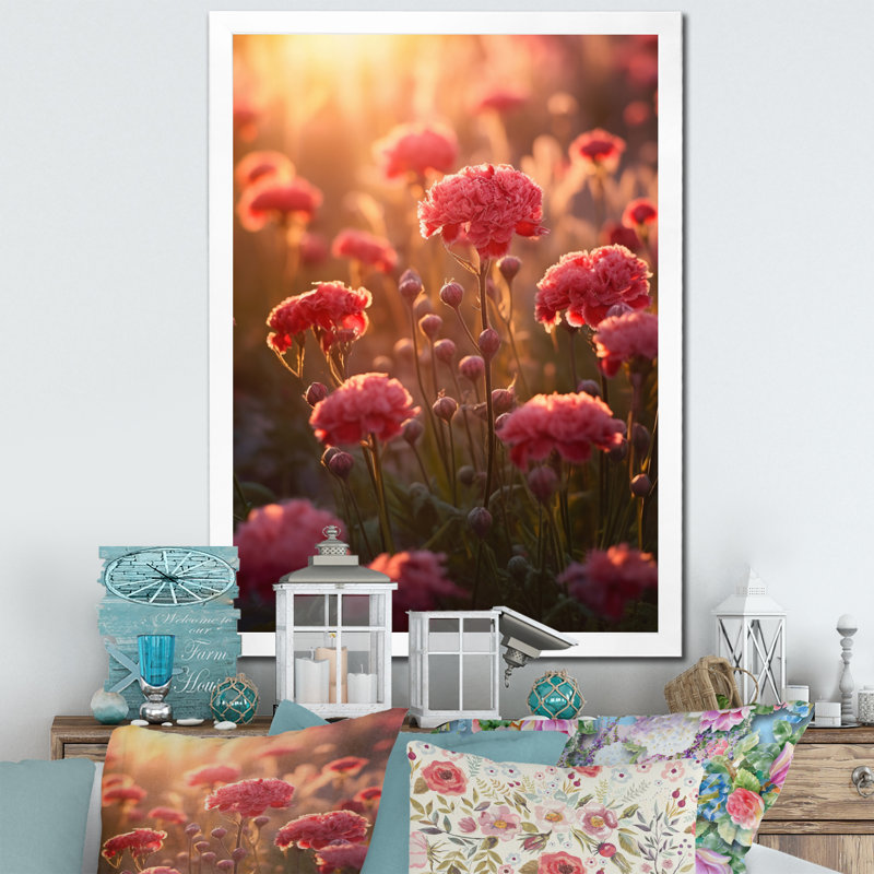 Rétro œillets bruns II sur toile, H 20 po x l 12 po x P 1 po, Cadre simple blanc