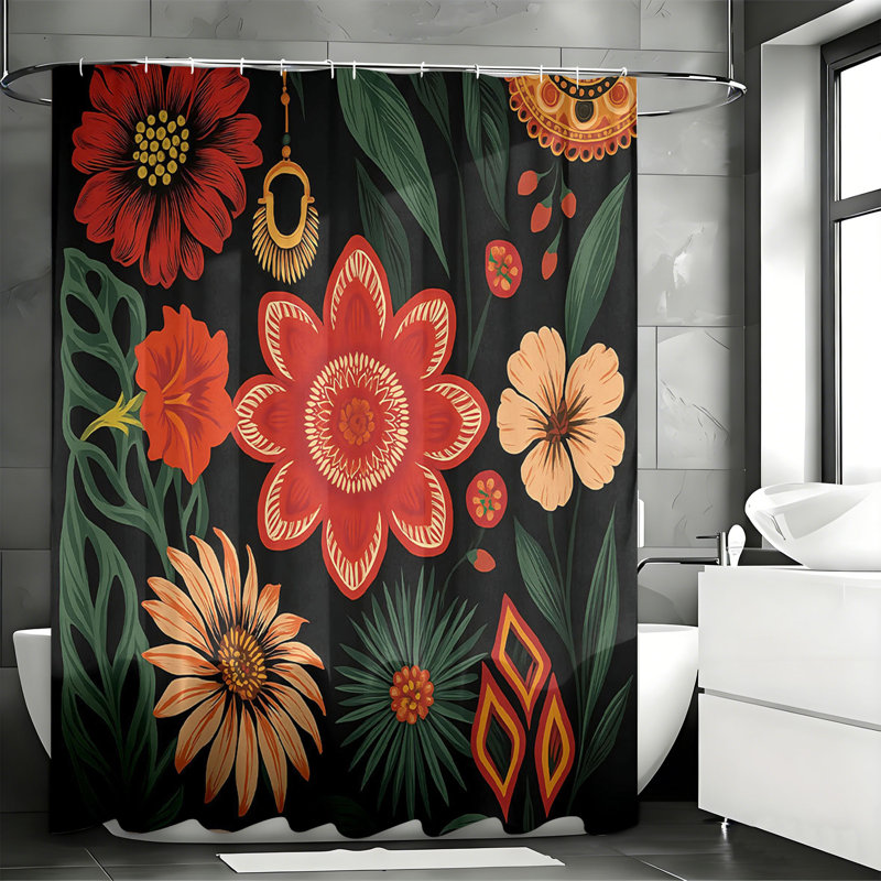 Rideaux de douche avec crochets inclus