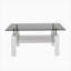 Table basse rectangulaire avec plateau de rangement en verre trempé et panneau de fibres à densité moyenne Fraiya-97769656-87412789