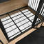 Meuble cage pour chien avec deux pièces, espace de rangement de taille moyenne, plateau amovible à double cage avec structure portante et morsure, taille TG pour chiens, fabrication en métal