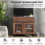 Commode 2 en 1 avec 4 portes en verre et 2 tiroirs - Armoire de rangement moderne pour le salon ou la chambre à coucher-472587491