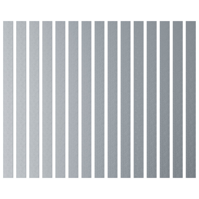 Adjustable Acrylic Slat Wall Panel Kit, 47" H x 45" W, Silver Mirror