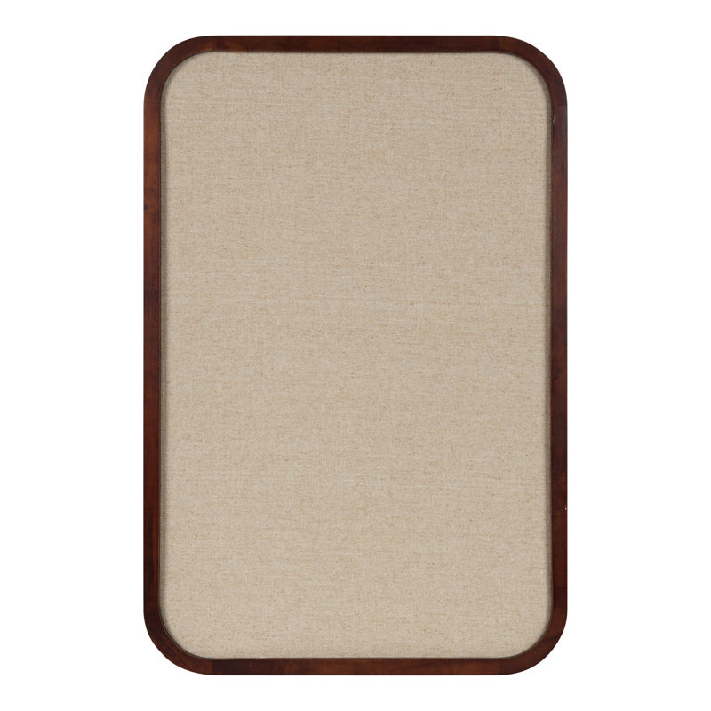 Magnetic Fabric Corkboard / Bulletin Board Bulletin Board, Walnut Brown