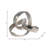 Decorative Metal Knot Sculpture Figurine for Home Decor - Modern Decorative Object for Shelf Display or Living Room Decoration - Silver-1472779725-1382470105