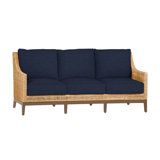Peninsula 80" Wide Outdoor Wicker Patio Sofa with Cushions