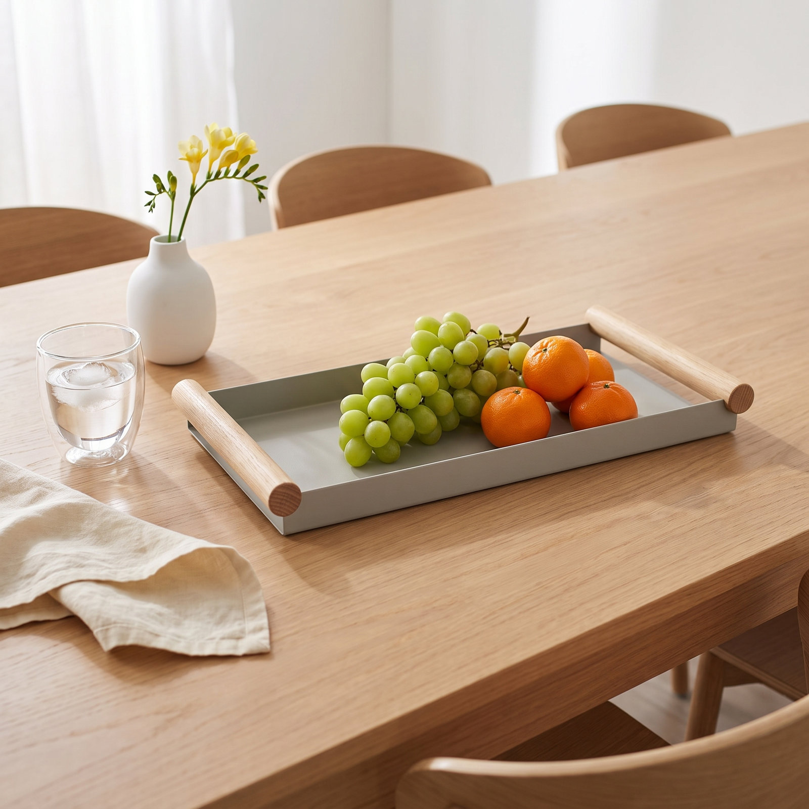 Estate Decorative Tray, Putty/Beech