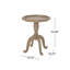 Table d'appoint en panneau de fibres à densité moyenne naturel et blanc avec motif champêtre - l 18,25 po x P 18,25 po x H 25 po