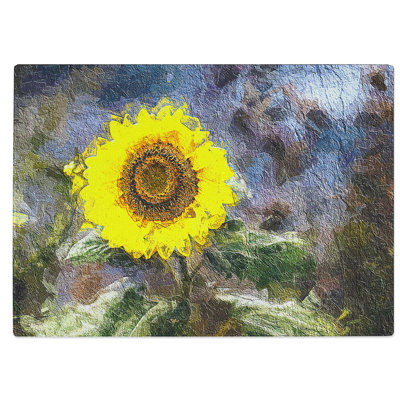 Tempered Glass Sunflower Chopping Board