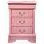Table de chevet 3 tiroirs LouisPhillipe, rose-915205750