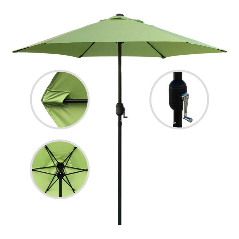 Parasol de marché 7 pi Kaylani, Vert