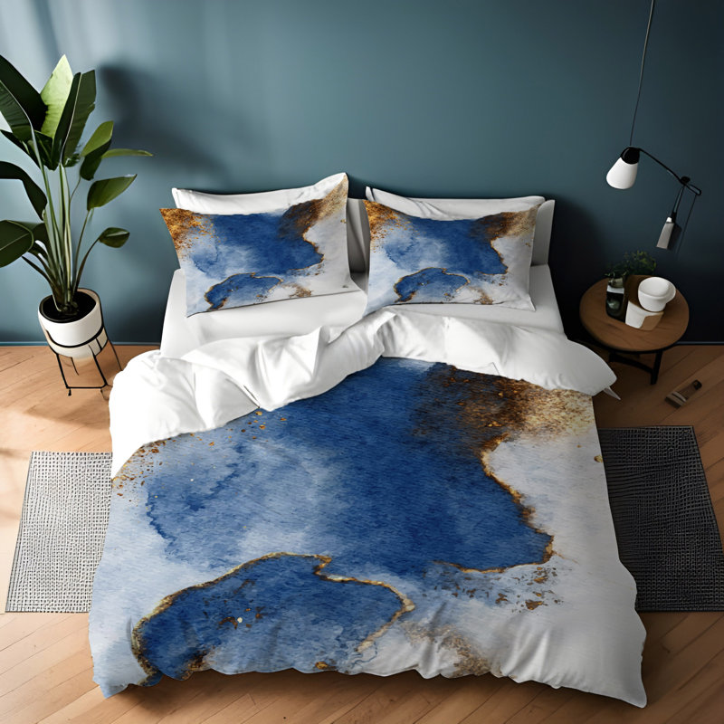 Abstract Duvet Cover, King Duvet Cover + 2 King Shams