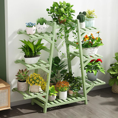 Étagère à plantes à 8 niveaux en bambou