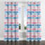 Rideaux à rayures pour chambre à coucher - Rideau à œillets doux rose et bleu moderne - 1 panneau-372445451-372445449