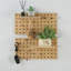 Tablette de rangement en bois avec panneau modulaire en bois avec 2 panneaux perforés