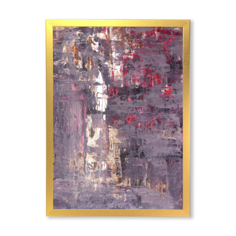 Art moderne gris et bleu II 2FDP47765, H 32 po x l 16 po x P 1 po, Toile avec cadre doré