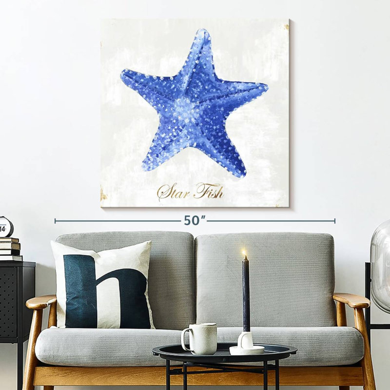Brampt Blue Starfish, 33" H x 33" W