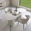 Table de salle à manger pour 6 personnes Modern Modern Farmhouse, table de cuisine en marbre avec base en bois, surface imperméable et résistante aux égratignures, table en marbre blanc seulement-193901661