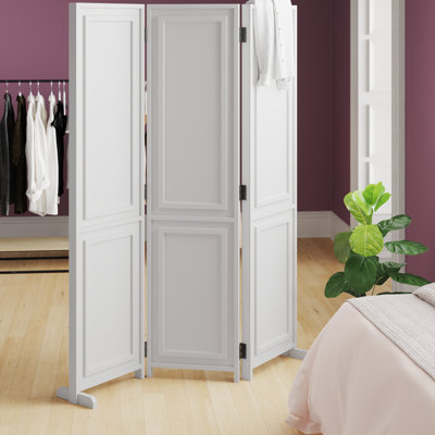 Alexsandria 53.25'' W x 70.45'' H 3 - Panel Solid Wood Folding Room Divider