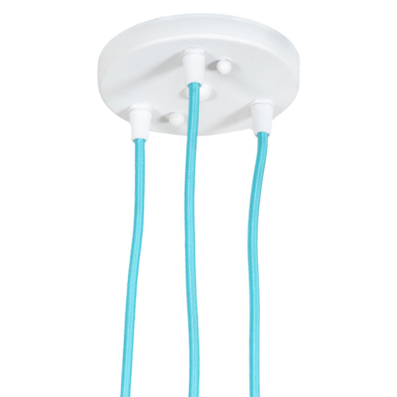 3 - Light Pendant, Turquoise/White