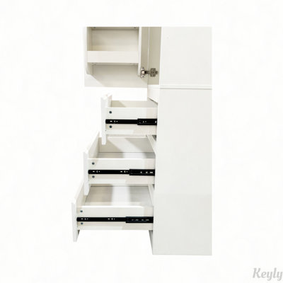 Armoire de rangement pour garde-manger de cuisine avec portes et tiroirs