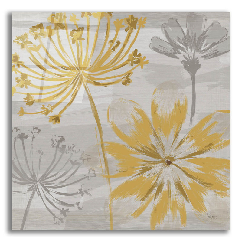 «Fleurs dans le vent II» par Véronique Charron, art mural en verre acrylique