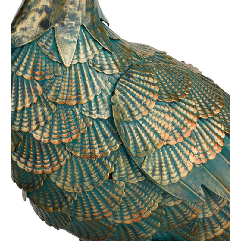 Green Bronze Pelican Decor