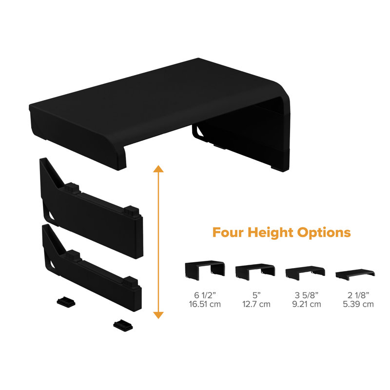 Inbox Zero Konnect Monitor Stand Riser, Black & Reviews | Wayfair